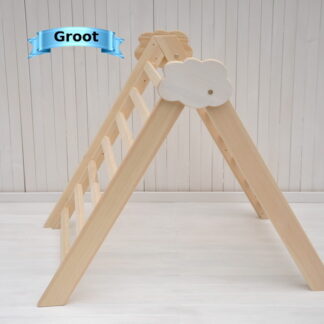 Kleutergym Inklapbare driehoek van Barin Toys voor kleuter grove motoriek, actief spelen en fitnessen.