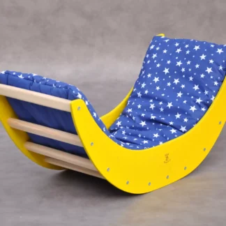 Babyschommels Maan en baby klimboog met kussen van Barin Toys houten speelgoed winkel online in Nederland.